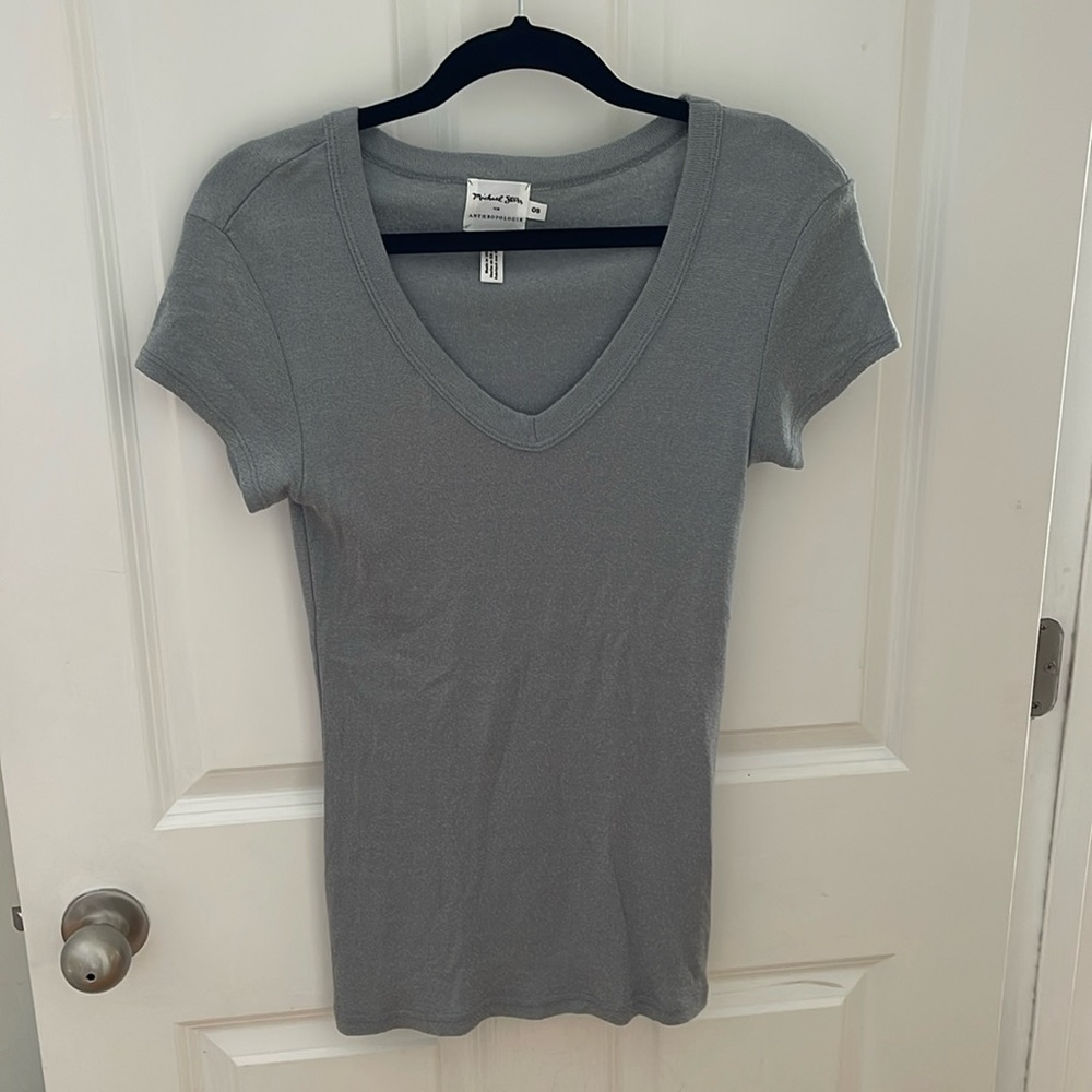 Gray Anthropologie Top